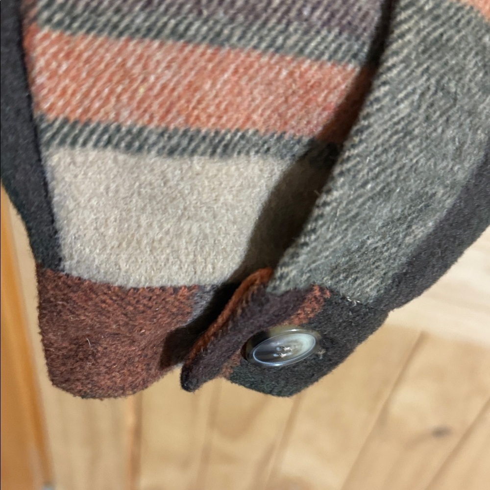 Ashley By 26 International Women's Plaid Utility Jacket - Orange, Green, Brown - Picture 6 of 6